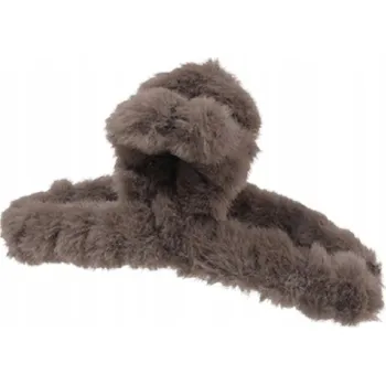 ECARLA skřipec do vlasů kožíšek hnědá SP240BR