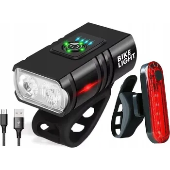 Cyklosvítilna SVĚTLO NA KOLO PŘEDNÍ ZADNÍ LED USB VODĚODOLNÉ