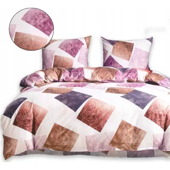 Povlečení POVLEČENÍ 160x200cm Bavlněný Satén 2 povlaky na polštáře Sada 3 DÍLNÁ AML 2883