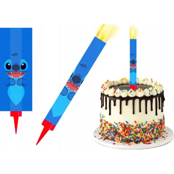 Dortová svíčka FONTÁNA DORTOVÁ SVÍČKA DORTOVÝ OHŇOSTROJ SVÍČKA Stitch Stitch Lilo 11