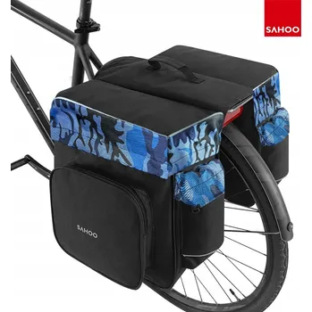 brašna na kolo Zadní Cyklistická brašna Sahoo černá 30 l 2 přihrádky reflexní