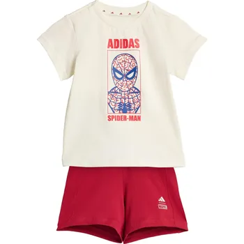 Dětská móda ADIDAS DĚTSKÁ SOUPRAVA ADIDAS MARVEL SPIDER-MAN 12 MĚSÍCŮ BÍLÁ|ČERVENÁ