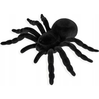 Party dekorace PAVOUK černá tarantule velká HALLOWEEN dekorace strašidelná 15 cm