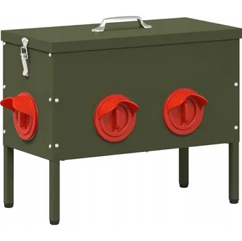 Krmítko pro ptáka Krmítko pro slepice, olivově zelené, 41,5 x 20,5 x 33 cm