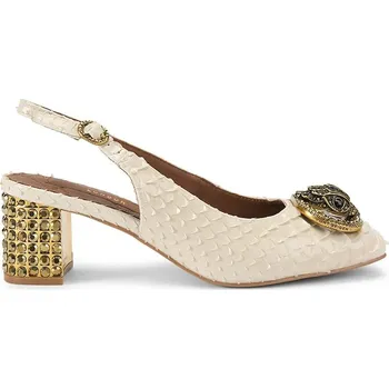 Dámské lodičky Kožené lodičky Kurt Geiger London Chelsea Block Slingback 3415042719 béžová 01X, EUR 37