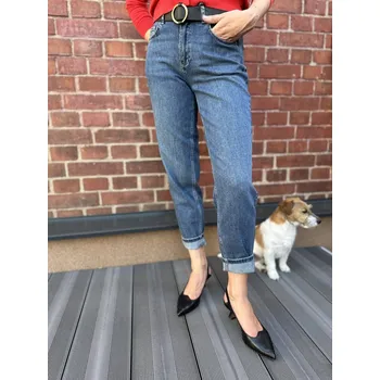 Dámské kalhoty Kalhoty Para Mi Carice 212294-D64 středně modré džíny volné Velikost: 38