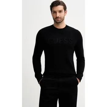 Pánský svetr Svetr Guess pánský, černá barva, s pologolfem, M5BR35 Z2ZK2 M5BR35.Z2ZK2 99X, vel. M