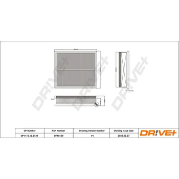 Vzduchový filtr Vzduchový filtr DRIVE+ DP1110.10.0129