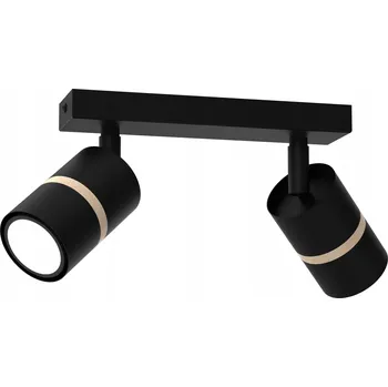 Stropní svítidlo stropní svítidlo nastavitelná lišta 2x GU10 bílá dřevo