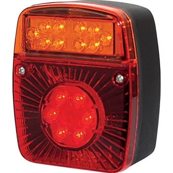 Zadní světlomet Zadní kombinované LED světlo 12/24 V pro přívěsy, návěsy, nákladní, traktory a stavební stroje (E20 homologace, IP66/IP68)