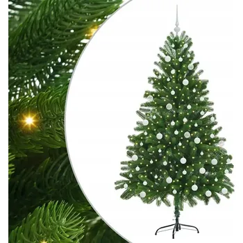 Vánoční stromek Vánoční stromeček s 300 LED diodami s stojanem Zelená 180 cm PE