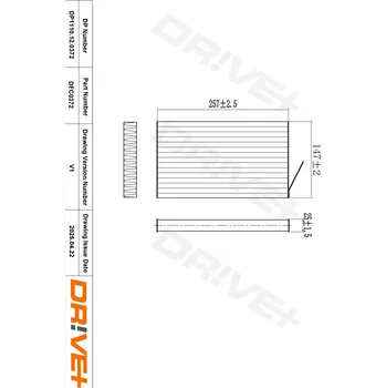 Ventilátor topení a klimatizace Kabinový (pylový) filtr DRIVE+ DP1110.12.0372