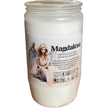 Svíčka Magdaléna olejová svíce bílá 110g