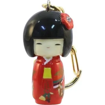 Klíčenka panenka Kokeshi Furisode Red