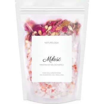 Koupelová sůl Sůl do koupele Himalájská a Kłodawská sůl s vůní růže, pivoňka a jasmínu