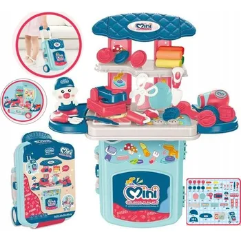 kreativní sada MODELÍNA Mini Kuchnia 37 elementów KUFŘÍK na kolečkách pro děti