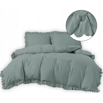 Povlečení POVLEČENÍ S VOLÁNEM 160x200 dvěma povlaky na polštáře LUXUSNÍ SADA PREMIUM FFB-2937