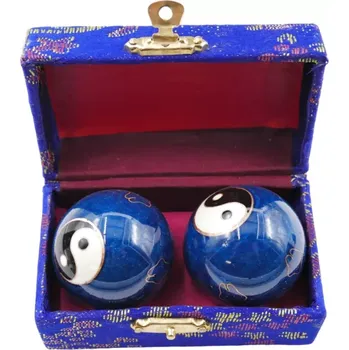 Figurka Čínské meditační koule ČCHI modré Jin Jang 4 cm AAA kvalita