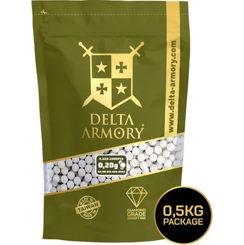 Airsoft Delta Armory airsoftové kuličky Diamond 0,20g 0,5Kg - bílé