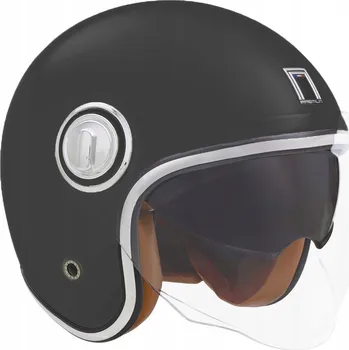 Helma na motorku Přilba heritage NOX černá MAT M
