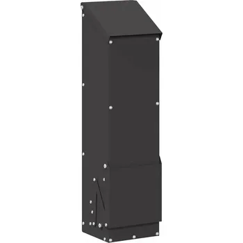 Krmítko pro ptáka Krmítko pro slepice Černé 13 x 12 x 51 cm Ocel válcovaná za studena