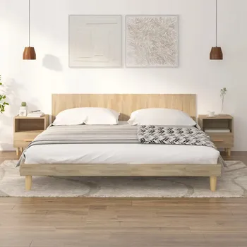 Noční stolek Noční stolky, 2 ks, dub sonoma, 40x35x47 cm