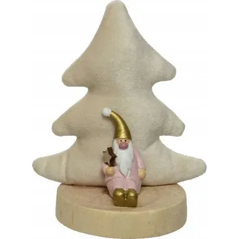 Vánoční dekorace Plyšová vánoční figurka Svatý Mikuláš 12 cm