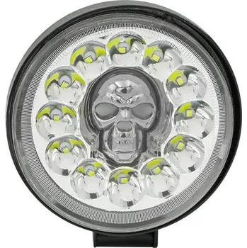 Přídavný světlomet Pracovní světlo LED 10-30V s lebkou, kruhové, průměr 115mm