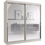Šatní skříň MODIN 200 kašmír se zrcadly