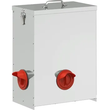 Krmítko pro ptáka Krmítko pro slepice Stříbrné 32,5 x 20,5 x 43 cm Ocel Pozinkovaná