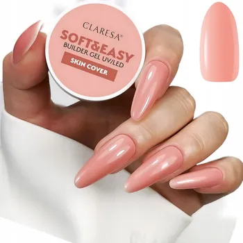 Lak na nehty CLARESA SOFT & EASY STAVEBNÍ GEL S TIXOTROPIÍ NUDE SKIN COVER 12 g