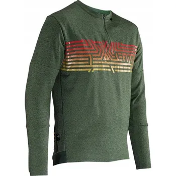 Cyklistické oblečení LEATT CYKLISTICKÝ DRES MTB TRAIL 4.0 JERSEY SPINACH ZELENÁ M