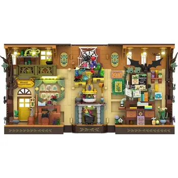 ostatní stavebnice STAVEBNICE MAGICKÝ DOMEČEK S BYLINKAMI KNIHOVNA POLICE NA KNIHY 918 dílků SADA