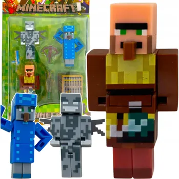 Figurka MINECRAFT SADA FIGUREK 6v1 FIGURKY ZE HRY VILAGER ZOMBIE VELKÁ SADA 6v1