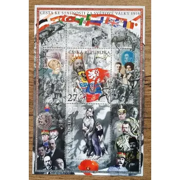 Sběratelství ČR ** aršík A906/7, Česká státnost II, r. 2016