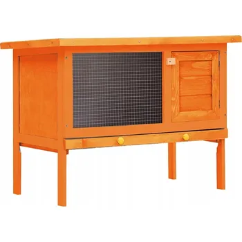 Obraz Dřevěná králíkárna se zelenou střechou, 90x45x65,5 cm