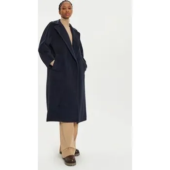 Dámský kabát Weekend Max Mara Vlněný kabát Tempera 2425016102 Tmavomodrá Regular Fit 42