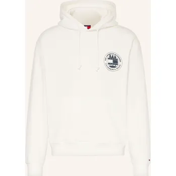 Pánská mikina Tommy Jeans Pánská Mikina S Kapucí, bílá / tmavě modrá, XL