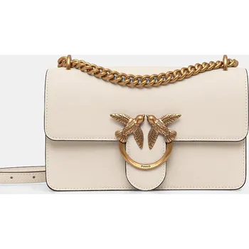 Kabelka Kožená kabelka Pinko bílá barva, 100074 A0F1 100074.A0F1 01B, vel. ONE SIZE