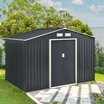 Zahradní domek FurniGO Zahradní domek XXL 277×319×192 cm antracit