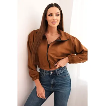 Pánská mikina Semišová mikina na zip Camel Kesi hnědá 3107856