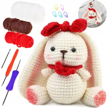 kreativní sada Kreativní sada háčkování Vyrobte si DIY plyšák KRÁLÍK ZA5030