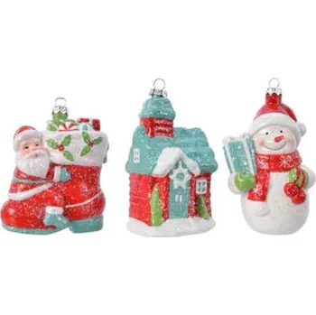 Vánoční dekorace Směs tvarů Vánoční Baňky 8 cm 1 ks