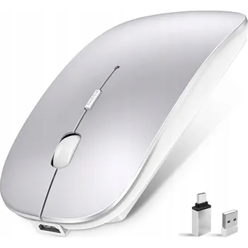 Myš BEZDRÁTOVÁ MYŠ MYŠ LEHKÁ TICHÁ STŘÍBRNÁ