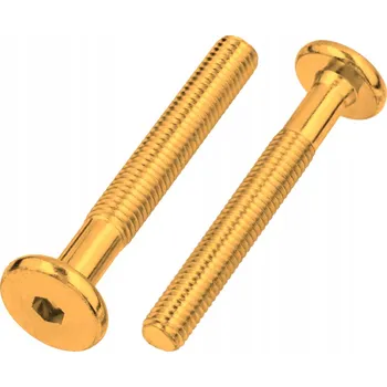 Šroub Meblový šroub žlutý M6 x 55 plochá hlava imbus 50 Ks