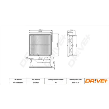 Vzduchový filtr Vzduchový filtr Dr!ve+ DP1110.10.0468