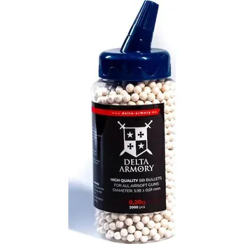 Airsoft Delta Armory airsoftové kuličky 0,20g 2000ks - bílé