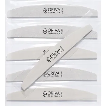 Oriva Pilník na nehty SLIM půlměsíc (loďka) 150/150 - 25 ks - FÓLIE