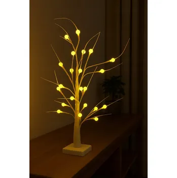 Lampička LED lampička Strom 45 cm dekorativní lampa s kuličkami, teplé světlo