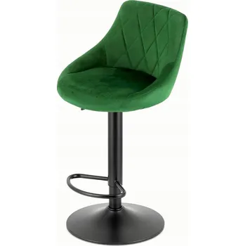 Jídelní židle Otočná židle, otočná barová židle zelená, vysoká otočná židle samet